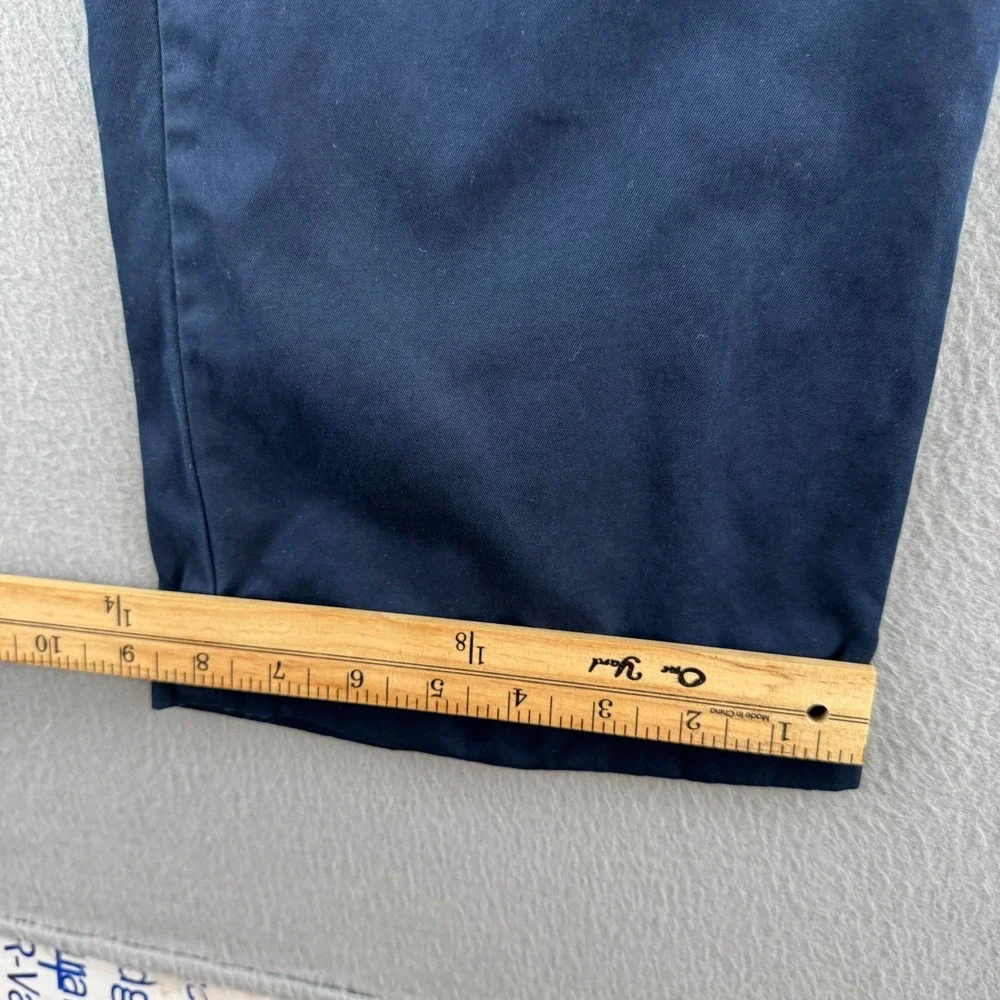 Vintage Polo Ralph Lauren Pants Mens 38x32 Blue Cotton Pleated Chino Trouser